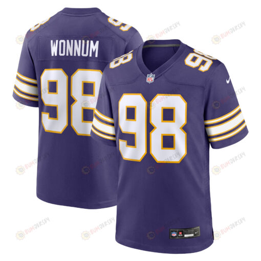 D.J. Wonnum 98 Minnesota Vikings Classic Game Men Jersey - Purple