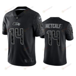 D.K. Metcalf 14 Seattle Seahawks Black Reflective Limited Jersey - Men