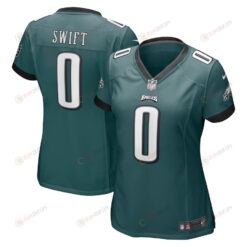 D'Andre Swift 0 Philadelphia Eagles Women's Game Player Jersey - Midnight Green