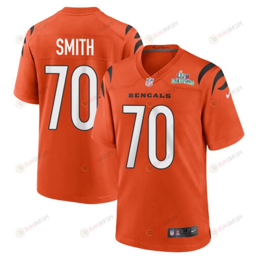 D'Ante Smith 70 Cincinnati Bengals Super Bowl LVII Champions Men Alternate Game Jersey - Orange