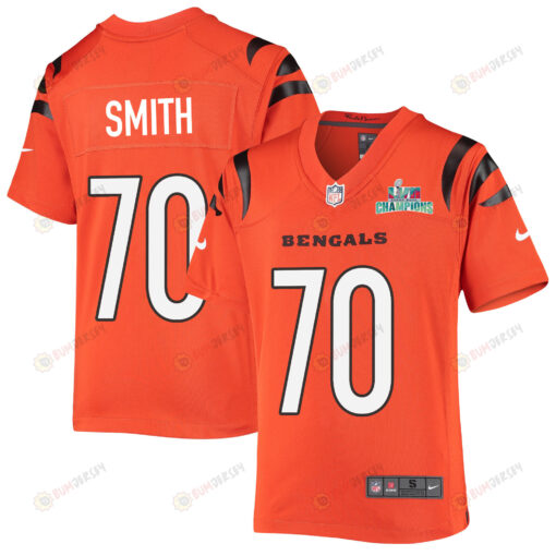 D'Ante Smith 70 Cincinnati Bengals Super Bowl LVII Champions Youth Alternate Game Jersey - Black