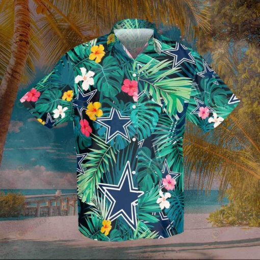 DC Palm Leaf And Flower Pattern Flower Pattern Hawaiian Shirt
