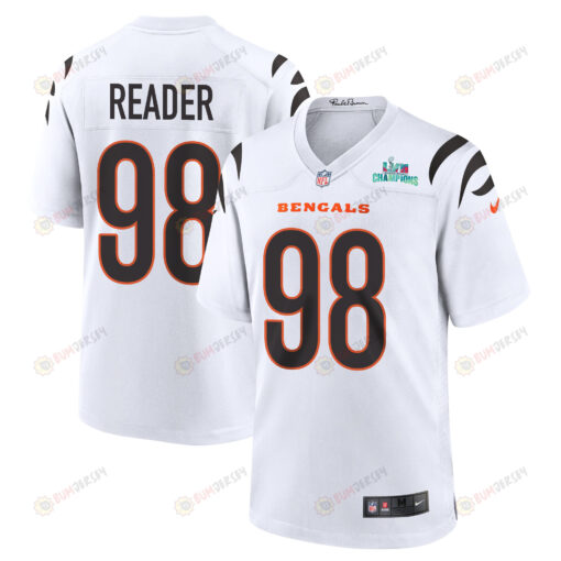 DJ Reader 98 Cincinnati Bengals Super Bowl LVII Champions Men's Jersey - White