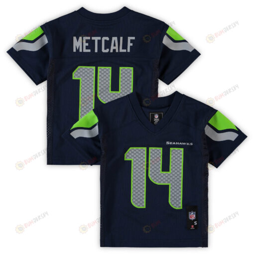 DK Metcalf 14 Seattle Seahawks Preschool Game Jersey - College Navy