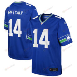 DK Metcalf 14 Seattle Seahawks Throwback Game Youth Jersey - Royal