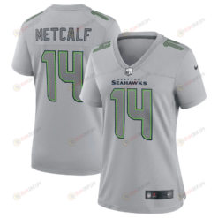 DK Metcalf 14 Seattle Seahawks Women's Atmosphere Fashion Game Jersey - Gray