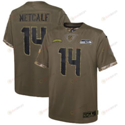 DK Metcalf Seattle Seahawks 2022 Salute To Service Player Limited Jersey - Olive