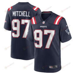 DaMarcus Mitchell New England Patriots Game Player Jersey - Navy