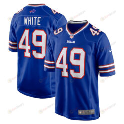 DaShaun White 49 Buffalo Bills Team Game Men Jersey - Royal