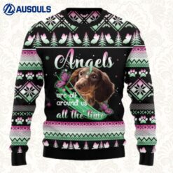 Dachshund Angel Ugly Sweaters For Men Women Unisex