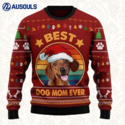 Dachshund Best Dog Mom Ever Ugly Sweaters For Men Women Unisex