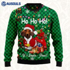 Dachshund Santa Paw Ugly Sweaters For Men Women Unisex