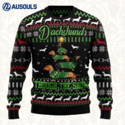 Dachshund Through Snow Christmas Ugly Sweaters For Men Women Unisex