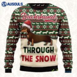 Dachshund Through The Snow Ugly Sweaters For Men Women Unisex