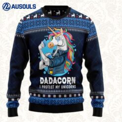 Dadacorn Protector Of My Unicorns Ugly Sweaters For Men Women Unisex