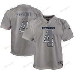 Dak Prescott 4 Dallas Cowboys Atmosphere Game Youth Jersey - Gray