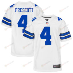 Dak Prescott 4 Dallas Cowboys Youth Jersey - White