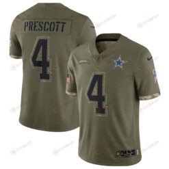Dak Prescott Dallas Cowboys 2022 Salute To Service Player Limited Jersey - Olive