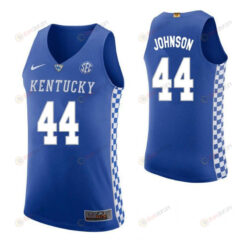 Dakari Johnson 44 Kentucky Wildcats Elite Basketball Home Men Jersey - Blue