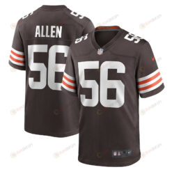 Dakota Allen Cleveland Browns Game Player Jersey - Brown