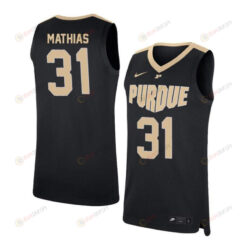 Dakota Mathias 31 Purdue Boilermakers Elite Basketball Men Jersey - Black