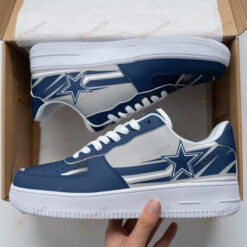 Dallas Cowboys Air Force 1 Sneaker Shoe In Navy/Grey