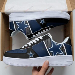 Dallas Cowboys Air Force 1 Sneaker Shoes In Navy Black