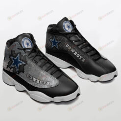 Dallas Cowboys Air Jordan 13 Sneaker Shoes In Black
