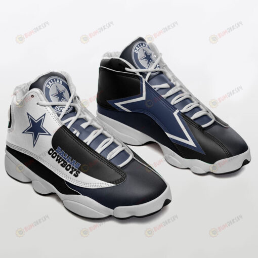 Dallas Cowboys Air Jordan 13 Sneaker Shoes In Black Navy White