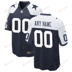 Dallas Cowboys Alternate Custom 00 Game Jersey - Navy
