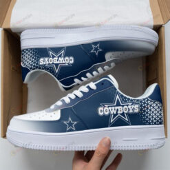 Dallas Cowboys Blue White Pattern Air Force 1 Shoes Sneaker