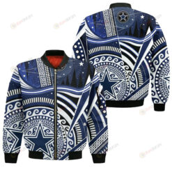 Dallas Cowboys Bohemian Pattern Bomber Jacket- Navy/White