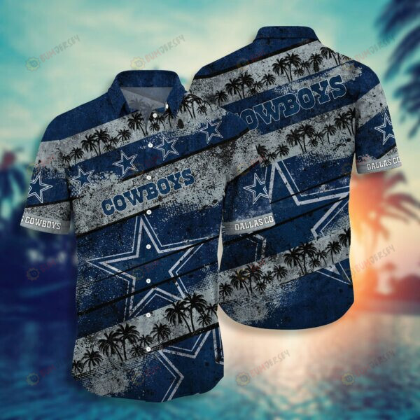Dallas Cowboys Coconut Distressed Blue And Grey ??3D Printed Hawaiian Shirt