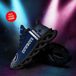 Dallas Cowboys Geometric Pattern Custom Name 3D Max Soul Sneaker Shoes