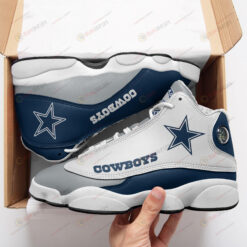 Dallas Cowboys Grey Navy Air Jordan 13 Sneakers Sport Shoes