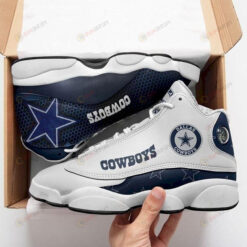 Dallas Cowboys In Blue And White Air Jordan 13 Shoes Sneakers