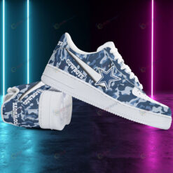 Dallas Cowboys Logo Camo Pattern Blue Air Force 1 Printed