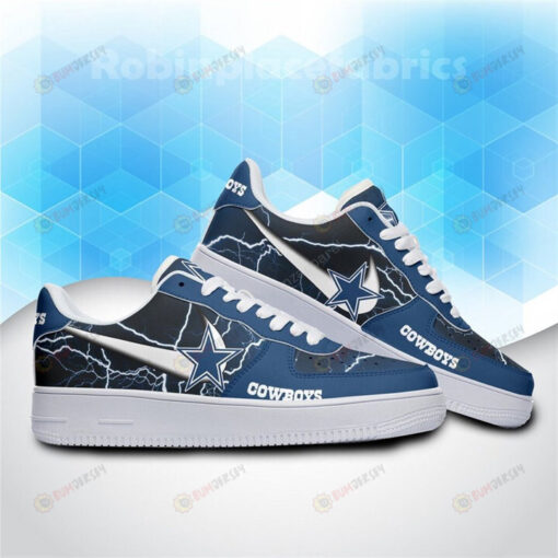 Dallas Cowboys Logo Lightning Pattern Air Force 1 Printed