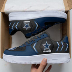 Dallas Cowboys Logo Pattern Air Force 1 Printed In Blue Black