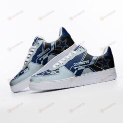 Dallas Cowboys Logo Pattern Air Force 1 Printed In Blue Gray