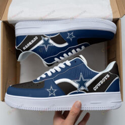 Dallas Cowboys Logo Pattern Black Blue Air Force 1 Printed