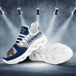 Dallas Cowboys Logo Pattern Custom Name 3D Max Soul Sneaker Shoes