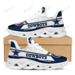 Dallas Cowboys Logo Pattern Custom Name 3D Max Soul Sneaker Shoes In Blue White