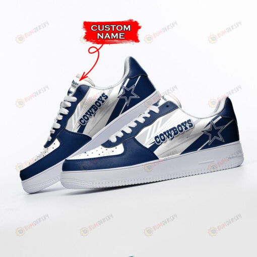 Dallas Cowboys Logo Pattern Custom Name Air Force 1 Printed