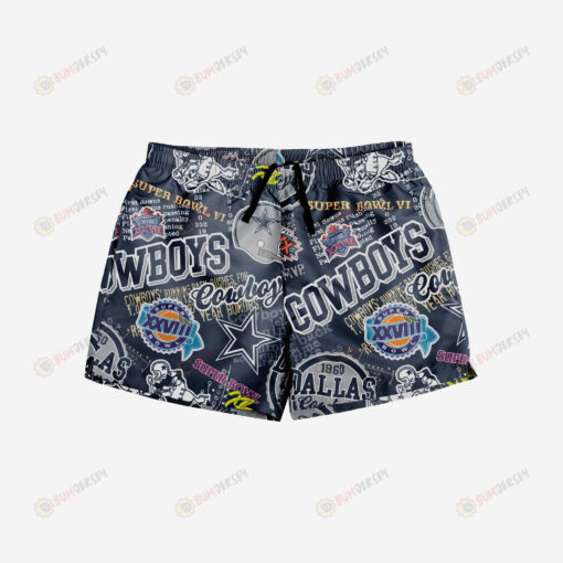 Dallas Cowboys Logo Rush Hawaiian Men Shorts Swim Trunks - Print Shorts