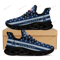 Dallas Cowboys Logo Star Pattern 3D Max Soul Sneaker Shoes