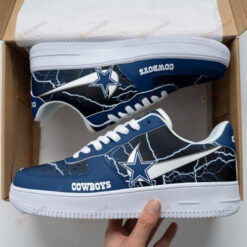 Dallas Cowboys Logo Thunder Pattern Air Force 1 Shoes Sneaker