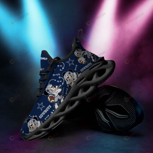 Dallas Cowboys Mickey Pattern Custom Name 3D Max Soul Sneaker Shoes