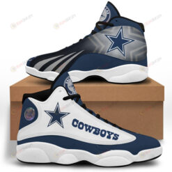 Dallas Cowboys Pattern Air Jordan 13 Shoes Sneakers In Blue And White