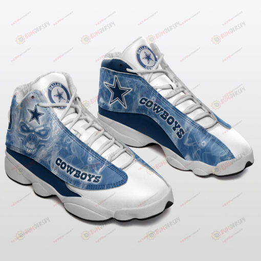 Dallas Cowboys Skull Fire Blue Air Jordan 13 Sneakers Sport Shoes